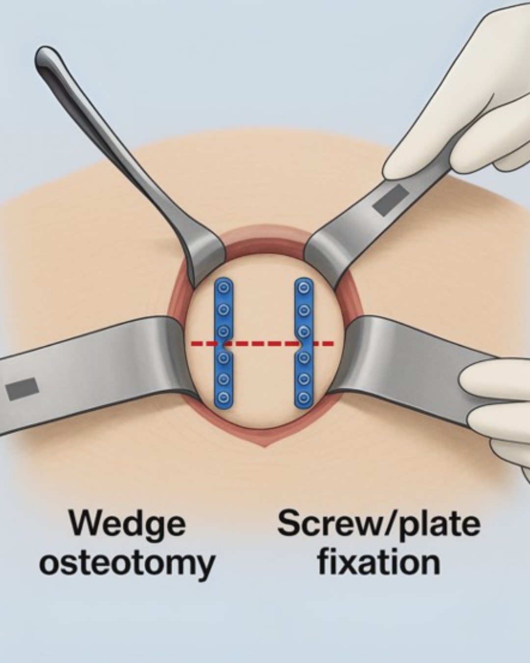 “Biocompatible titanium plate and screw system used for sternal fixation after wedge osteotomy in pectus arcuatum and mixed deformity surgery – Onen procedure stabilization method” “Biocompatible titanium plate and screw system used for sternal fixation after wedge osteotomy in pectus arcuatum and mixed deformity surgery – Onen procedure stabilization method”